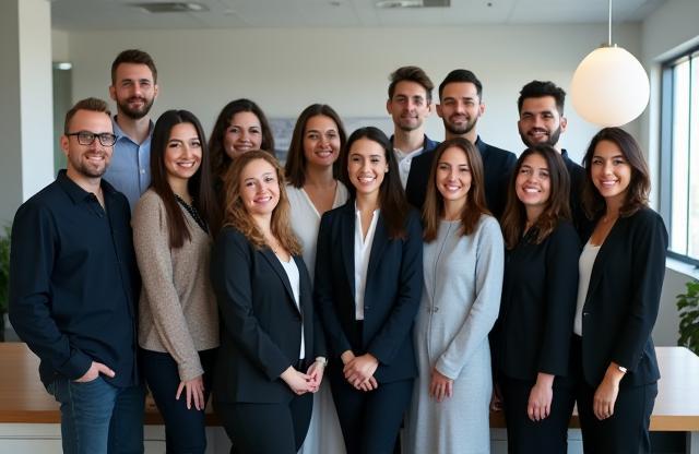 Sonic Waves UAE team photo in their modern Dubai office