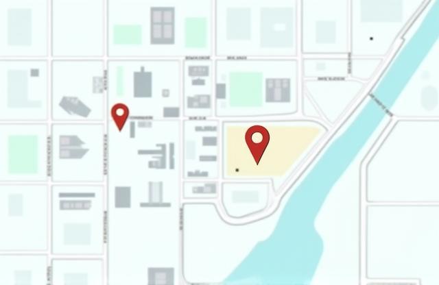Stylized map showing area around Emaar Square, Dubai